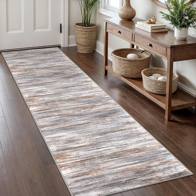 KOZYFLY Modern Abstract Hallway Runner Rug, 2x8 Kitchen Rugs Non-Slip Washable by KOZYFLY