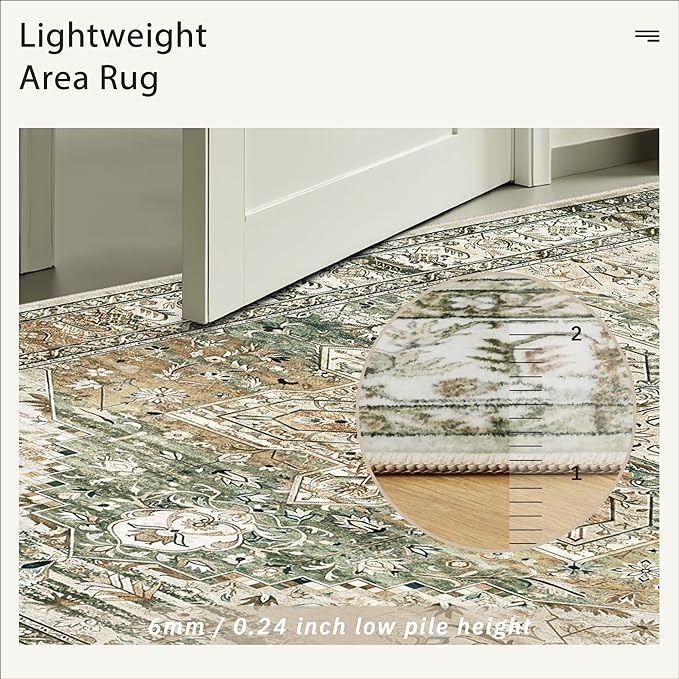 Soalmost Washable Area Rug 8x10, Large Soft Rugs - Image 7