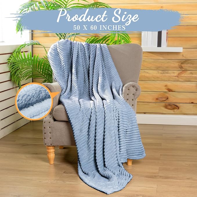 Buryeah 12 Pcs Flannel Throw Blanket Bulk 50 x 60 in Sleepover Blanket Outdoor - Image 2