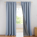 NICETOWN Linen Full Blackout Curtains 52 x 80 inch Panels, Full Bedroom Light by NICETOWN