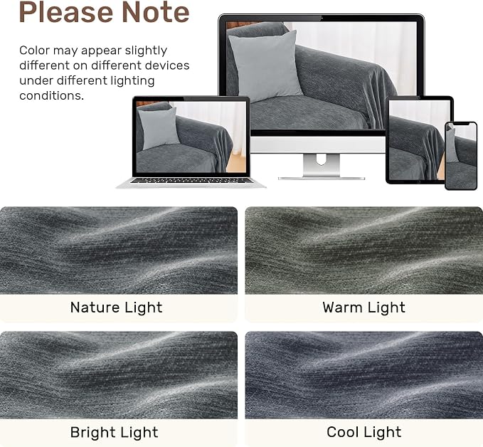 Sectional Couch Covers, 2 Pieces Washable L Shaped Couch Covers Sofa Blanket - Image 8
