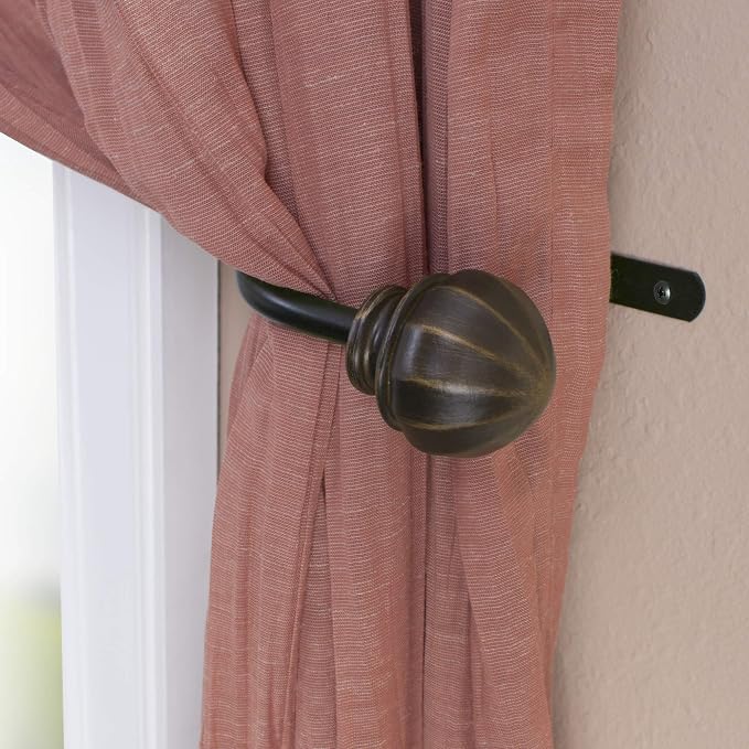 Decopolitan Facet Ball Curtain Holdback Pair, Vintage Bronze - Image 2