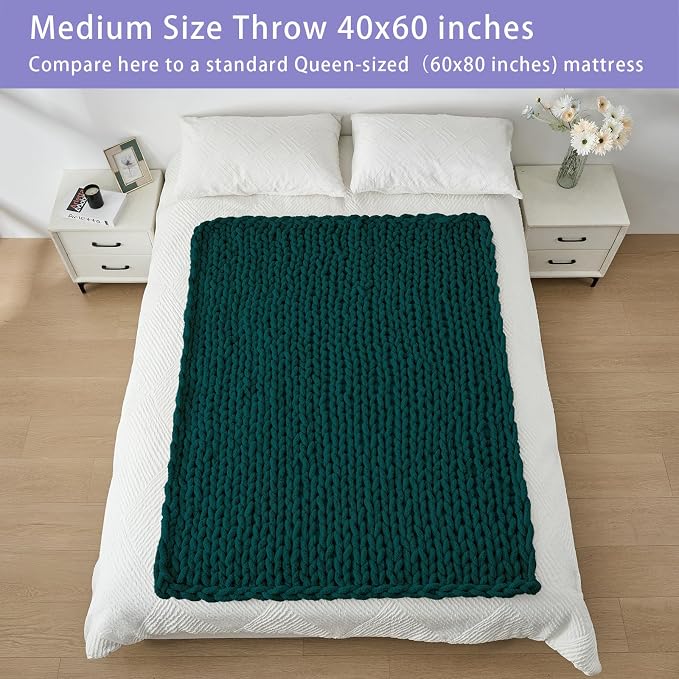 Bigacogo Chunky Knit Throw Blanket - Image 5