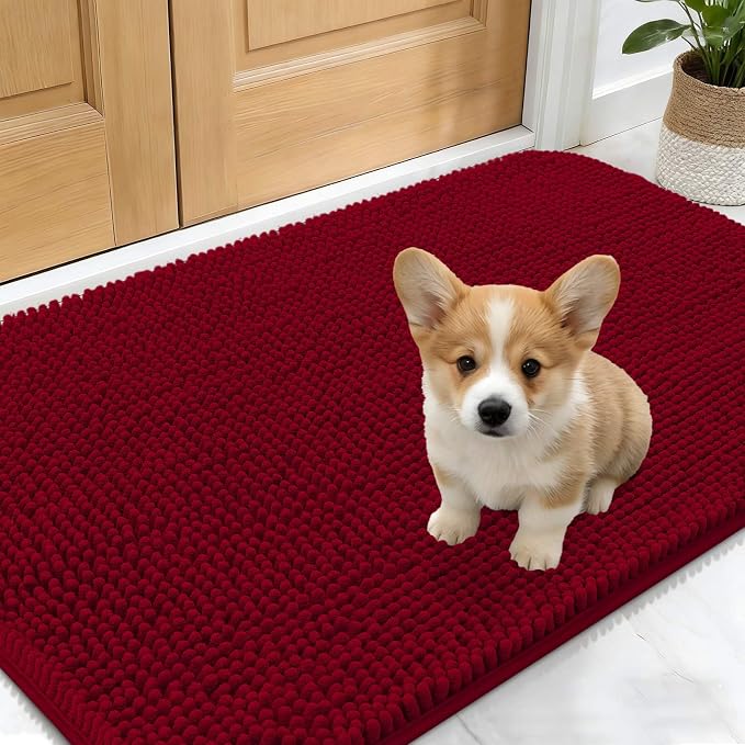 OLANLY Dog Door Mat for Muddy Paws 24x16, Absorbs Moisture and Dirt, Absorbent by OLANLY