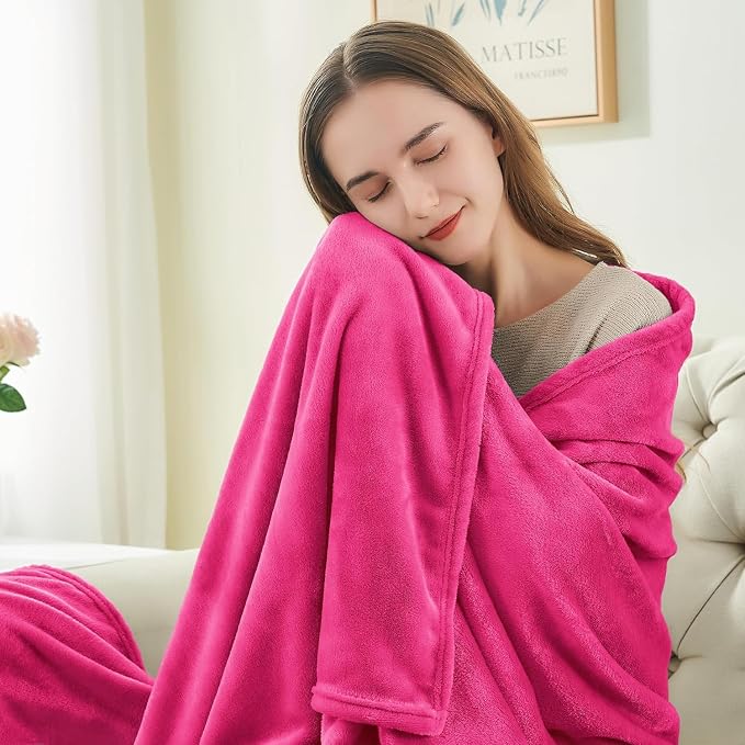 BEDELITE Fleece Blanket Hot Pink Valentines Throw Blanket - Image 6