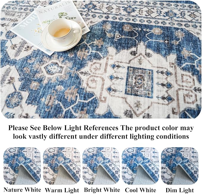 2x4 Non-Slip Entryway Area Rugs: Washable Stain Resistant Kitchen Carpet - Image 9