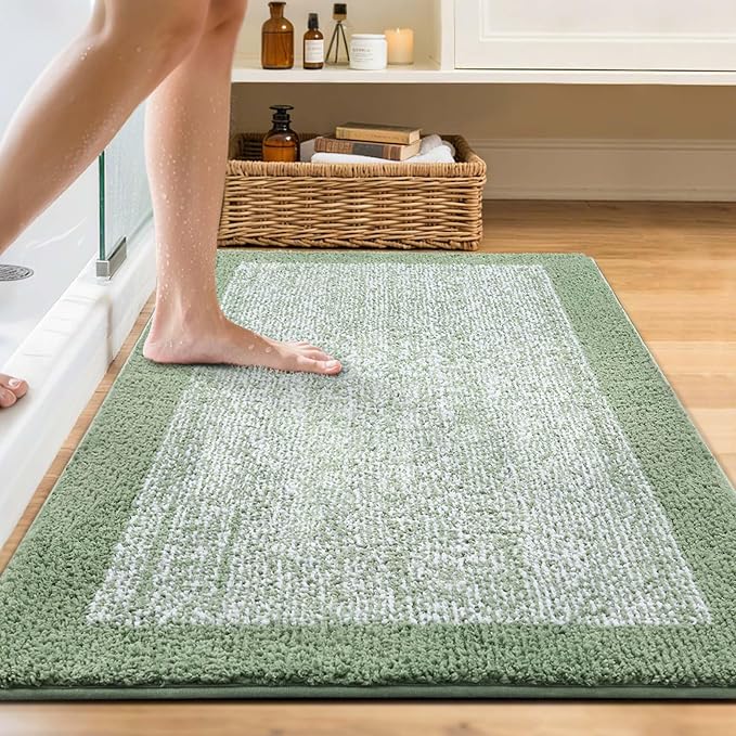 48x32 Large Bathroom Rugs Washable Non Slip, Soft Absorbent Quick Dry Mats - Image 2
