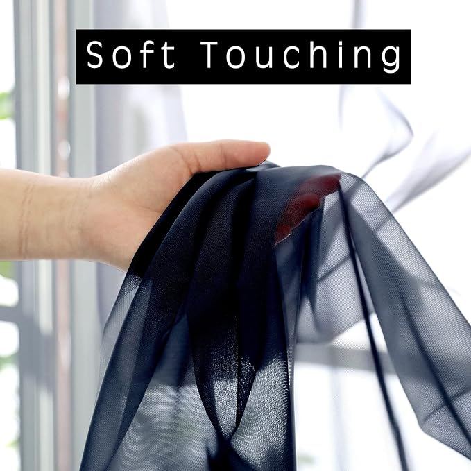OVZME Sheer Curtains 45 inches Long - Image 3