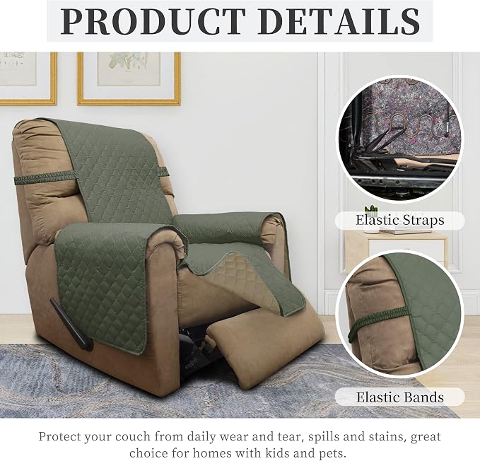 ISSUNTEX Double Protection 100% Waterproof Recliner Covers - Image 5