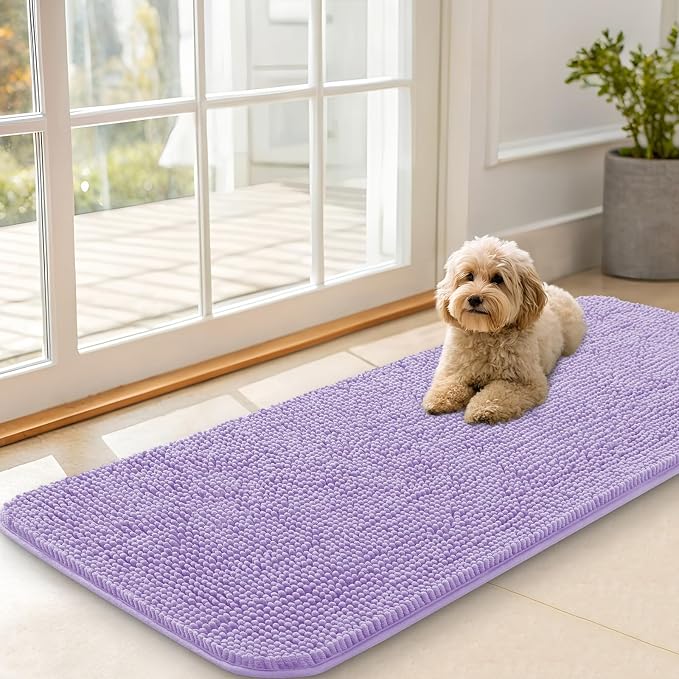 OLANLY Dog Door Mat for Muddy Paws 47x20, Absorbs Moisture and Dirt, Absorbent by OLANLY