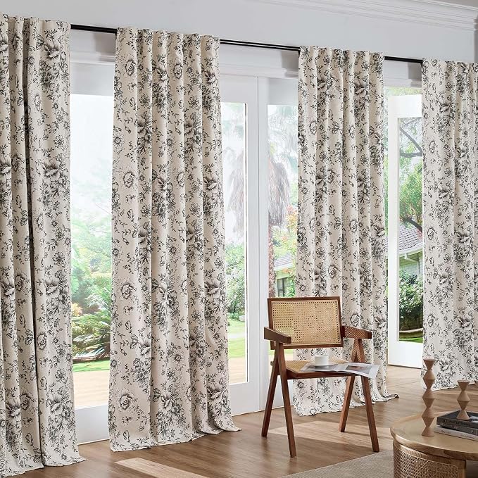 jinchan Blackout Floral Curtains - Image 7