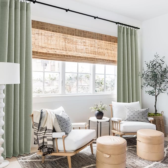 RYB HOME Sheer Curtains 108 inches, Extra Long Floor to Ceiling Curtains | - Image 6