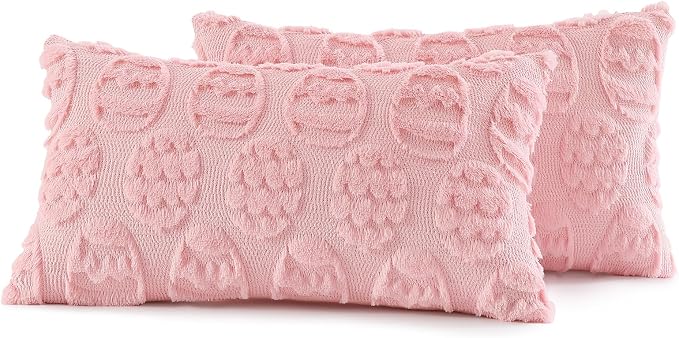 decorUhome Easter Pink Egg Pillow Covers 12x20 Inch Set of 2, Soft Plush Faux - Image 7