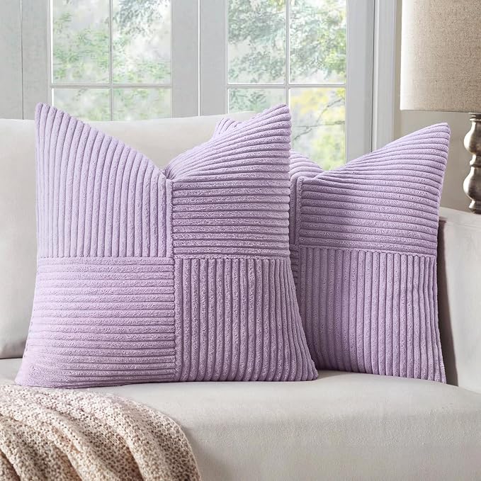 MIULEE Purple Decorative Throw Pillow Covers 18x18 Inch by MIULEE