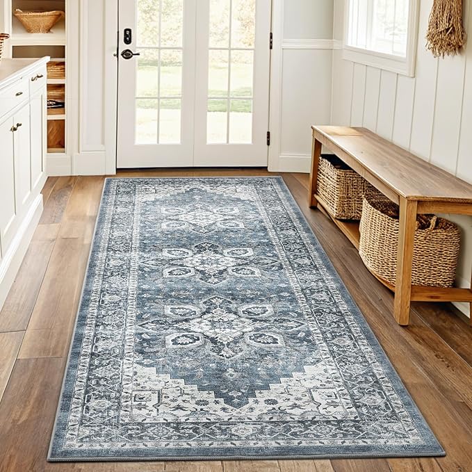 AMADA HOMEFURNISHING 2x5 Washable Runner Rug, Low-Profile Kitchen Rugs - Image 7