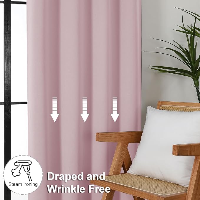Simplebrand Ava Blush Blackout Curtains - Image 7