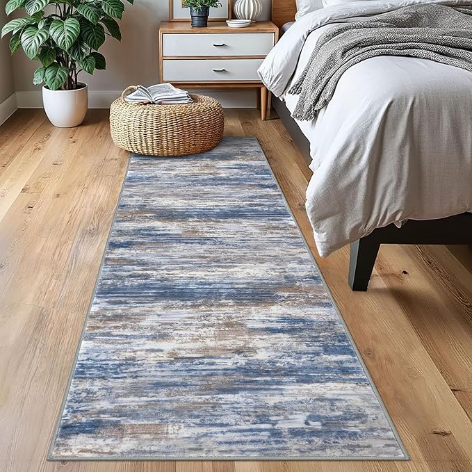 KOZYFLY Modern Abstract Washable Rug Runner 2x7 Hallway Runner Rug Non-Slip - Image 7