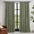 RYB HOME Sage Green Velvet Curtains 90 inches by RYBHOME