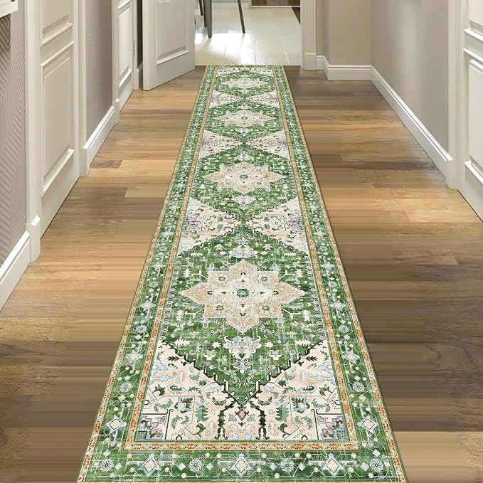 Yamaziot Washable Runner Rug, 2x10 Non-Slip Boho Vintage Hallway Rug Runner - Image 7