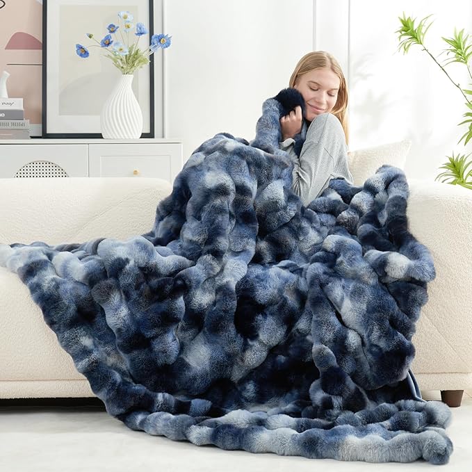 Cozy Bliss Faux Fur Throw Blanket by CozyBliss