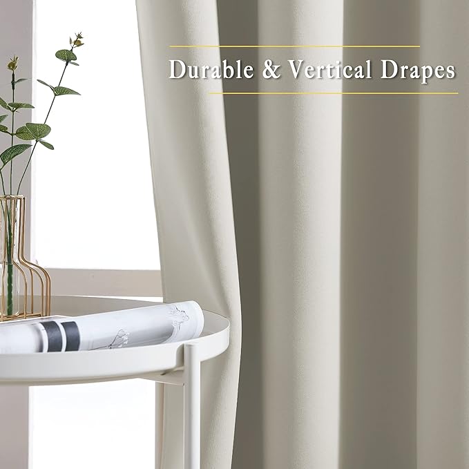 NICETOWN Blackout Natural Large Window Treatments - Image 5