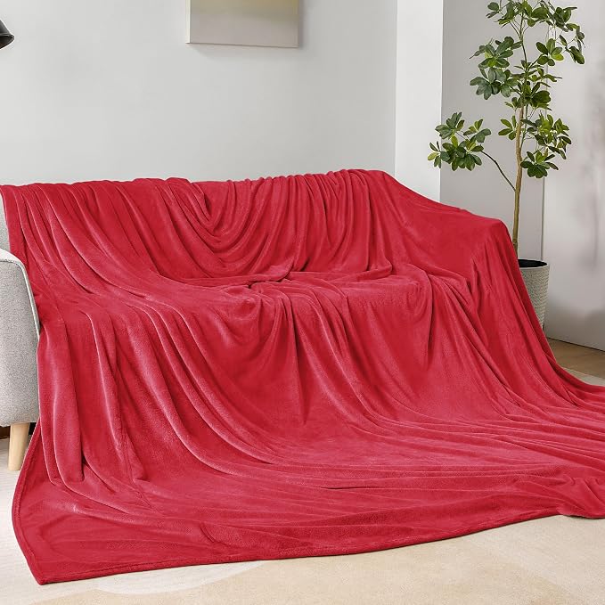 BEDELITE Big Fleece Blanket 120" x 120", Super Soft Fluffy Fuzzy Oversized King - Image 3