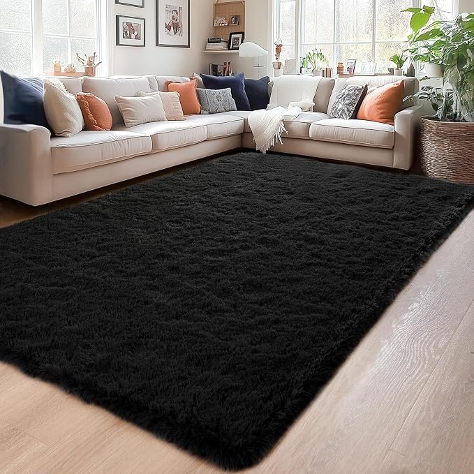Chicrug Soft Runner Rug for Bedroom Living Room Plush Fluffy Rugs 5x7 Feet - Image 2