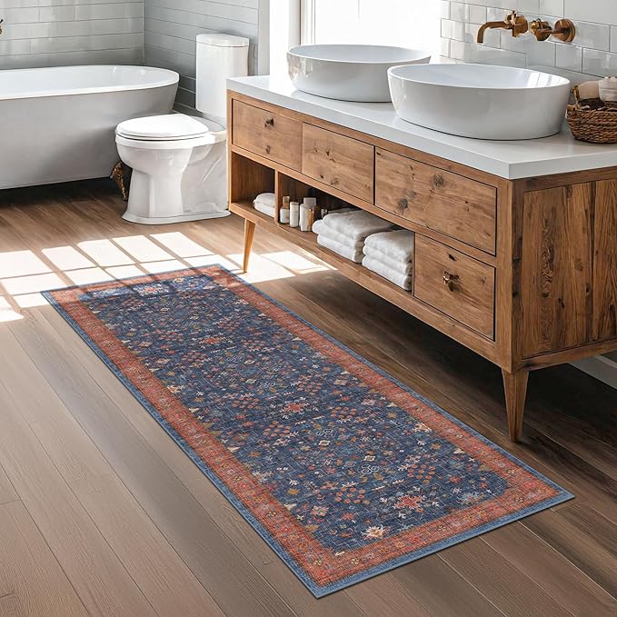 Hazo Haus Navy Blue Runner Rug 2x5 - Image 3