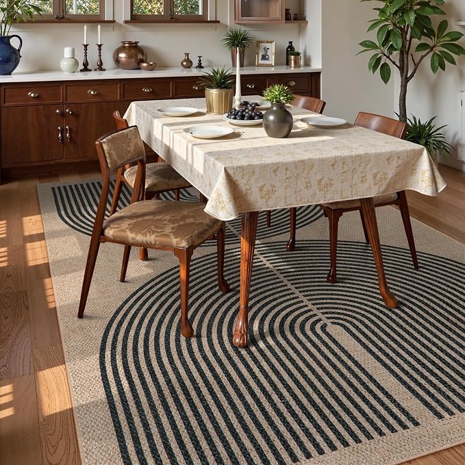 Lahome Modern Rainbow Easy Jute Rug, Washable Rugs 5x7 - Image 7