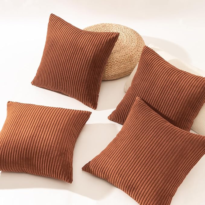 Topfinel Decorative Terracotta Throw Pillow Covers Cushion Cases, Rustic Fall - Image 4