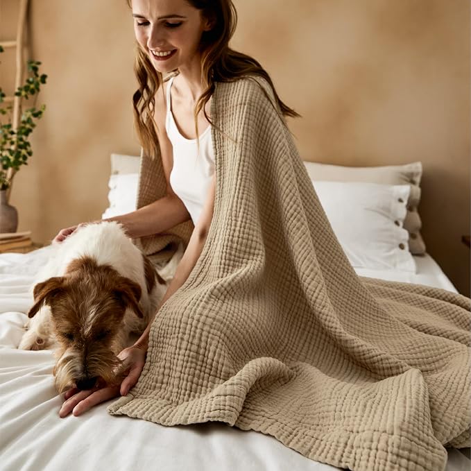 Bedsure 100% Cotton Muslin Blankets - Image 9