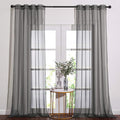 NICETOWN Dark Grey Sheer Curtains 90 inches Long 2 Panels, Grommet Top Soft by NICETOWN