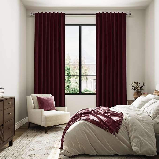 Guken 100% Blackout Curtains 90 Inch Length 2 Panels Set - Image 8