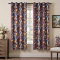 Topfinel Rust Boho Floral Curtains 72 Inches Long French Country Grommet by Topfinel