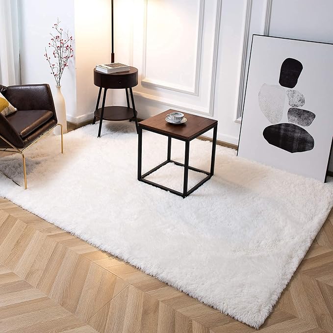 TWINNIS Super Soft Shaggy Rugs Fluffy Carpets 4x5.9 Feet, Indoor Modern Plush - Image 5