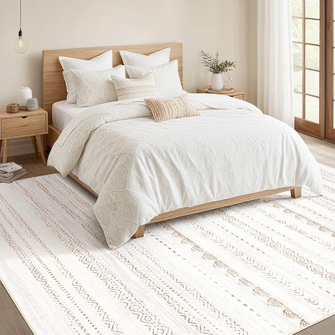 Nakagishi Area Rug Living Room Rugs: 8x11 Large Soft Machine Washable Boho - Image 5
