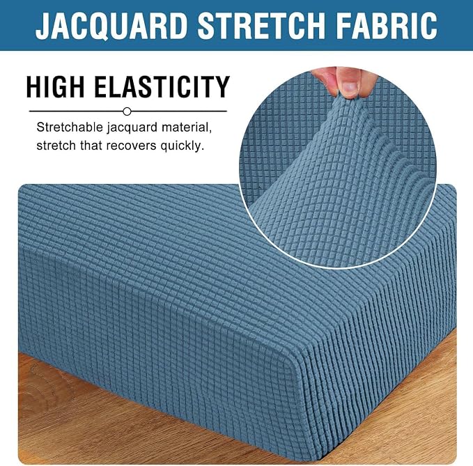H.VERSAILTEX Super Stretch Individual Seat Cushion Covers Sofa Covers Couch - Image 4
