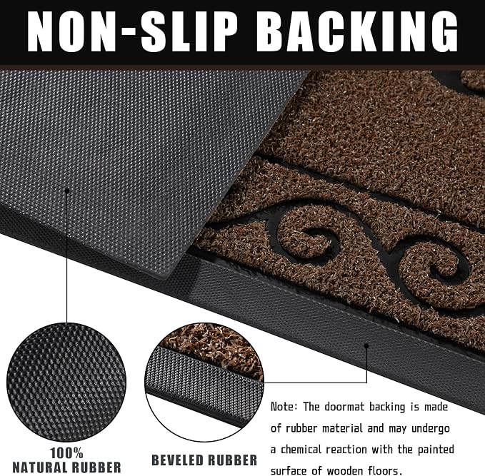 Yimobra Welcome Mats for Front Door 29.5x17, Heavy Duty Waterproof Outdoor Door - Image 3