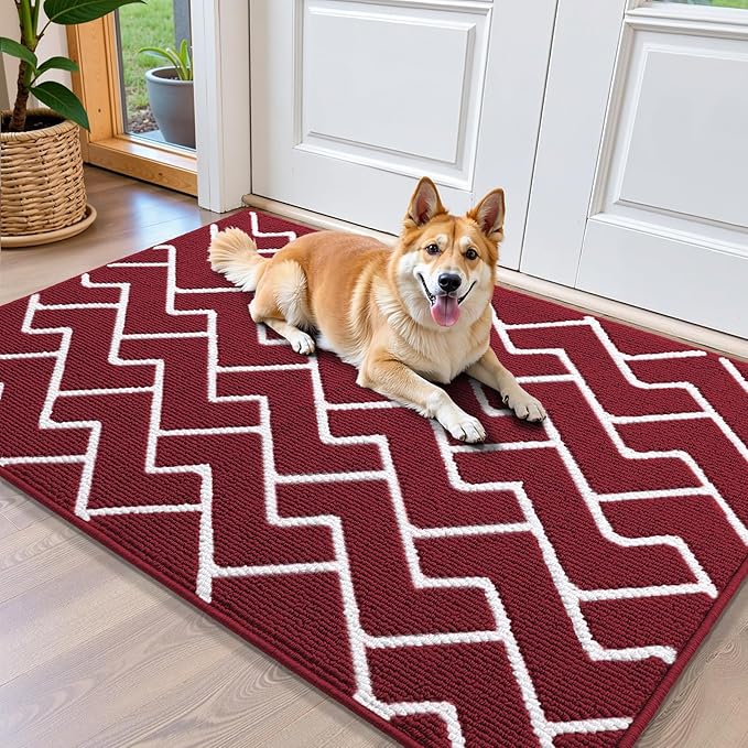 OLANLY Front Door Mat, Non-Slip Rubber Backing, Dirt Resistant and Absorbent by OLANLY