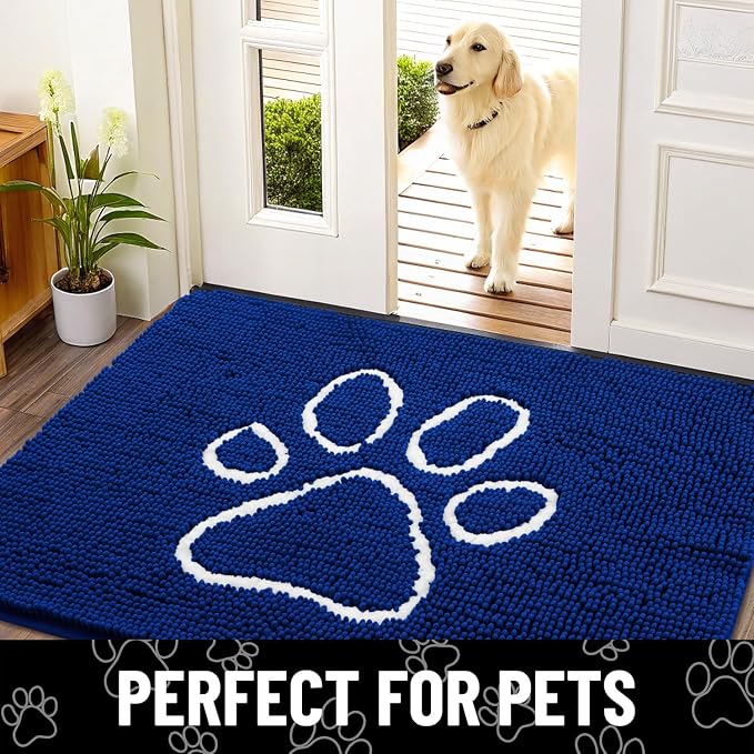 Smiry Dog Door Mat for Muddy Paws, Absorbent Dirt Trapper Non Slip Quick Dry - Image 7