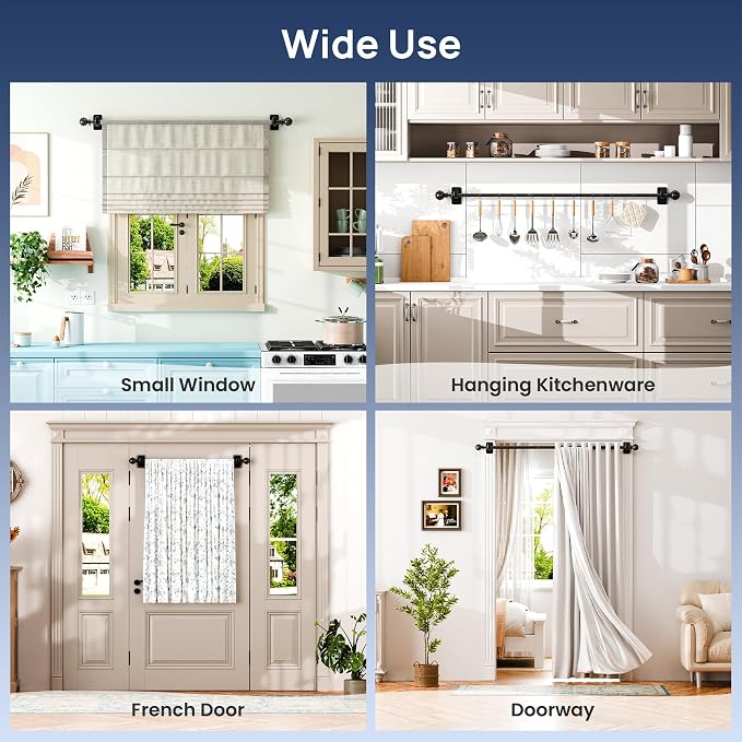 ENJOYBASICS No Drill Curtain Rods - Image 6