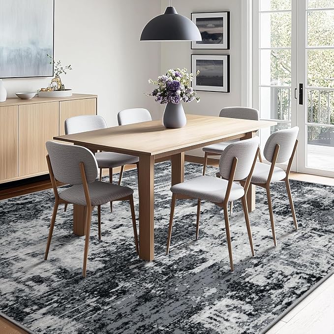 Washable Area Rugs 6'x8' Non-Slip Modern Abstract Soft - Image 6