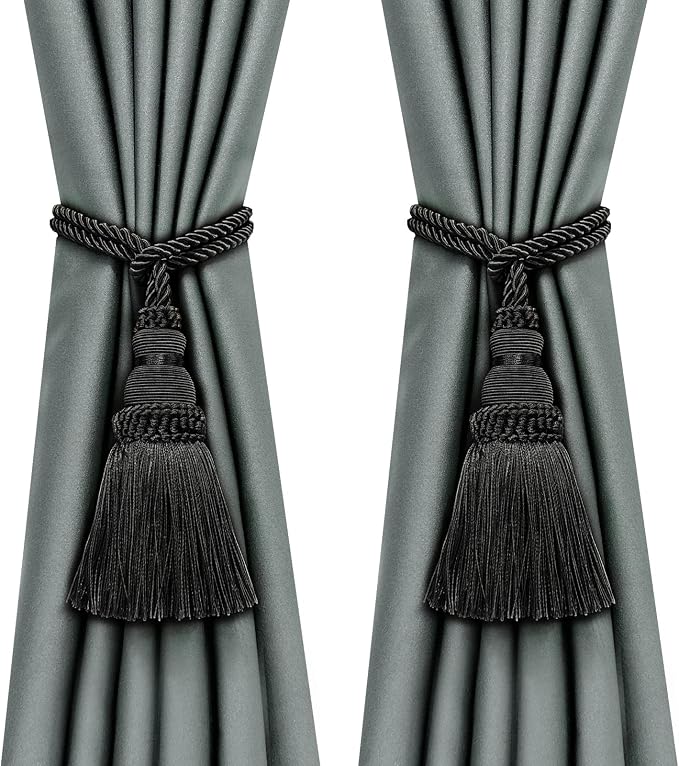Fenghuangwu 2 Pack Curtain Tie Backs Rope Tassels by fenghuangwu
