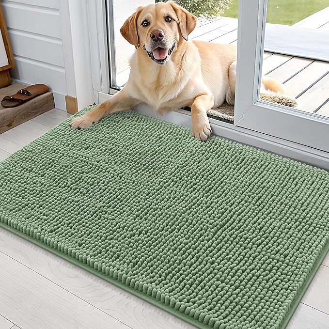 OLANLY Dog Door Mat for Muddy Paws 36x24, Absorbs Moisture and Dirt, Absorbent by OLANLY