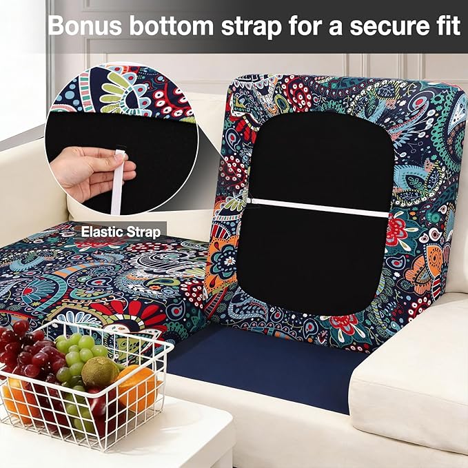 hyha 4Pcs Patio Cushion Covers, Stretch Outdoor Couch Cushion Covers Replacement - Image 4