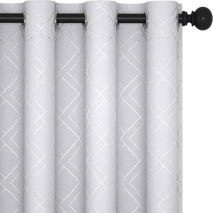 Deconovo White Room Darkening Curtains by Deconovo
