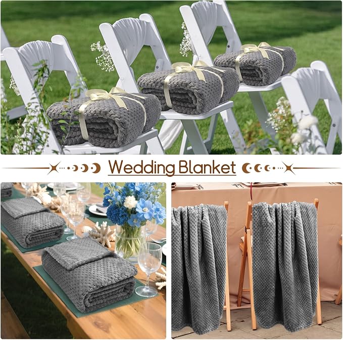 4 Pack Fleece Throw Blankets 50x60 Inches - Image 7