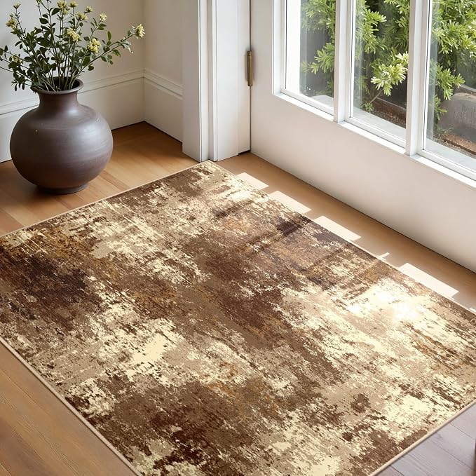 Washable Area Rugs 3'x5' Non-Slip Modern Abstract Soft - Image 3