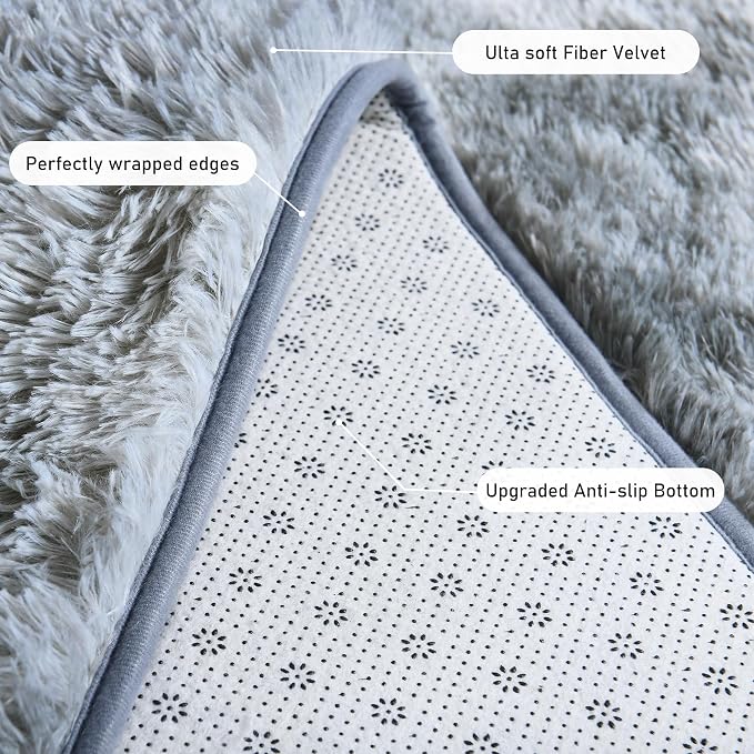 Runner Rugs for Bedroom 2x6 Rug Runners for Hallways Non Slip Soft Shag Bedside - Image 5
