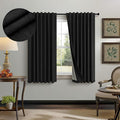 Black Out Curtains 45 Inch Long 2 Panels Burg by Pitalk